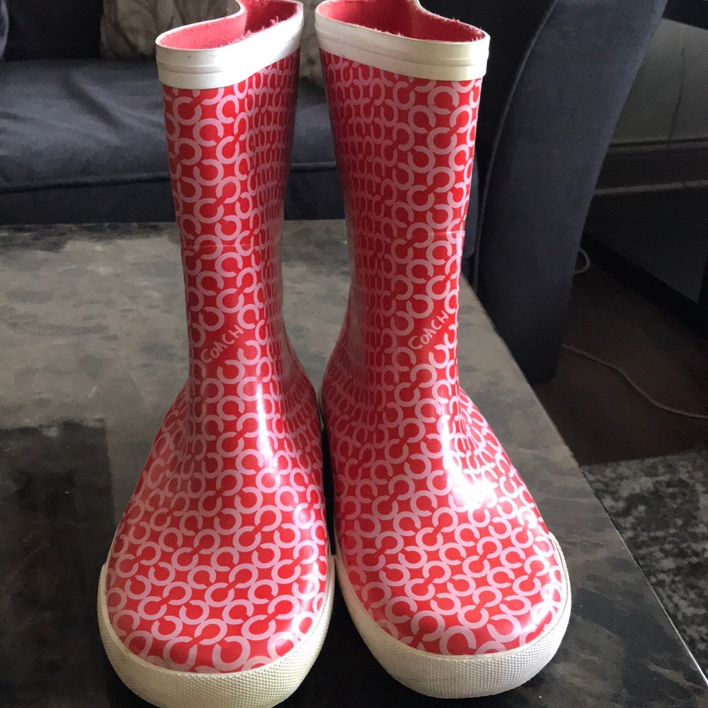 Pink Coach rainboots